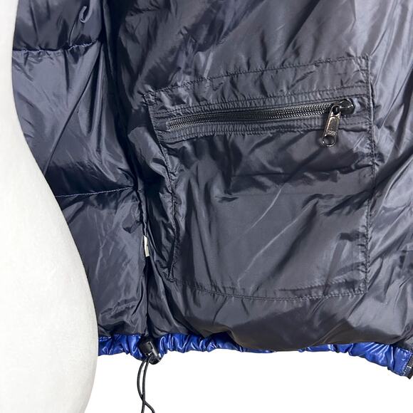 Vintage The North Face 700 Nuptse Down Puffer Vest Blue Black Y2K Streetwear LG - Picture 7 of 16